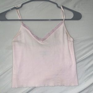 Pink laced tank